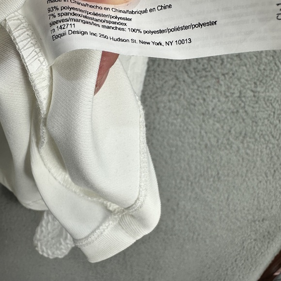 Eloquii White Cold Shoulder Sheer Sleeve Top Womens Size 22/24 Boho Cottage NWT - Picture 9 of 9